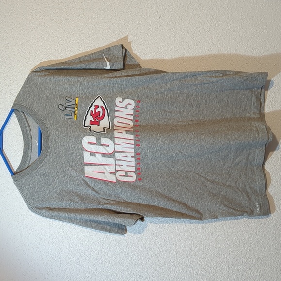 Nike Other - Nike dri-fit AFC champs Kansas City Chiefs NFL Superbowl LIV grey XL tee shirt